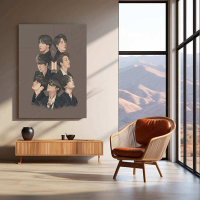 BTS Metal Poster – K-Pop Legends Wall Art for ARMY f2 - TURTLEWINGS