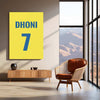 MS Dhoni 07 Metal Poster – Captain Cool Wall Art - TURTLEWINGS