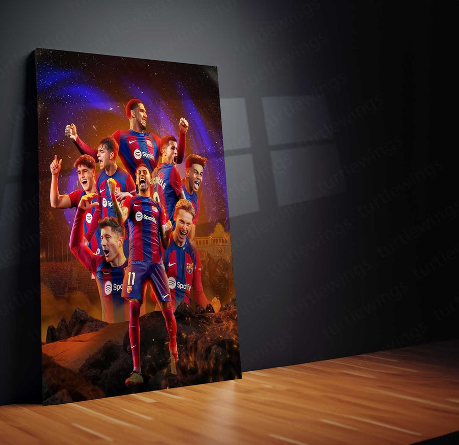 Sports | FC Barcelona Metal Poster – Premium Football Club Wall Art 1