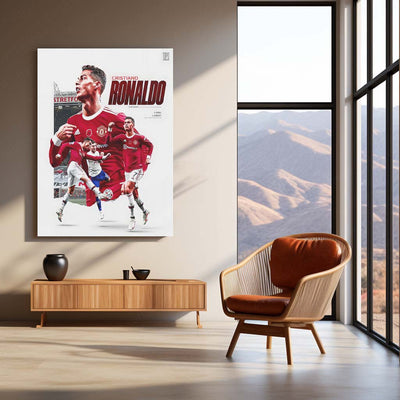 Sports | Cristiano Ronaldo Metal Frame – Iconic Football Wall Art 4
